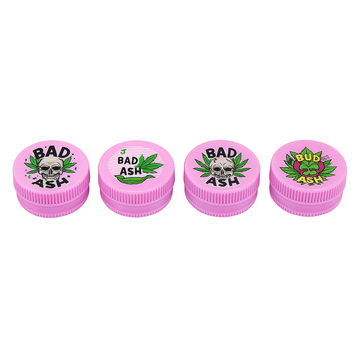 BAD ASH Pink Skull Plastic Herb Grinder