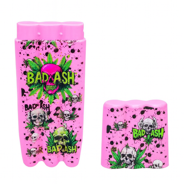 BAD ASH Pink Skull Portable Pre-Roll Joint Holder