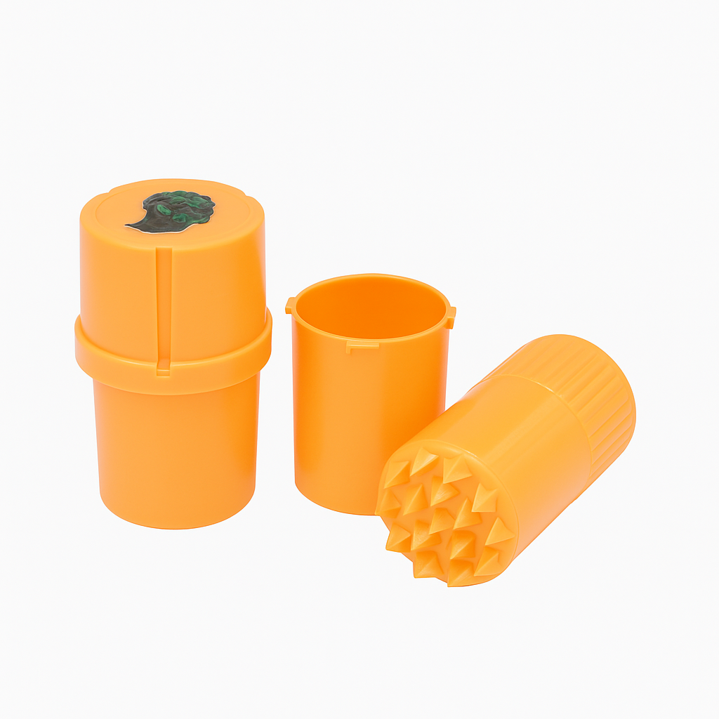 Weed Matters Colorful Plastic Cannabis Grinder Storage Jars