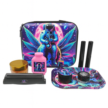 Space Theme Portable Smoking Accessories Kit – Multifunction Travel Case