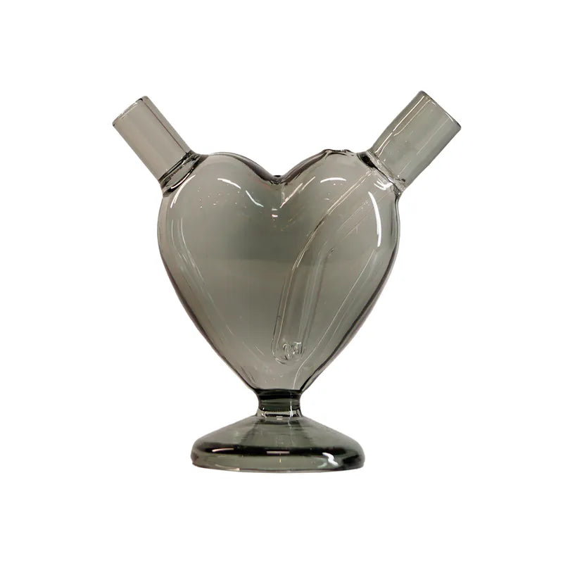 Heart-Shaped Glass Water Pipe Bong – Unique Romantic Design